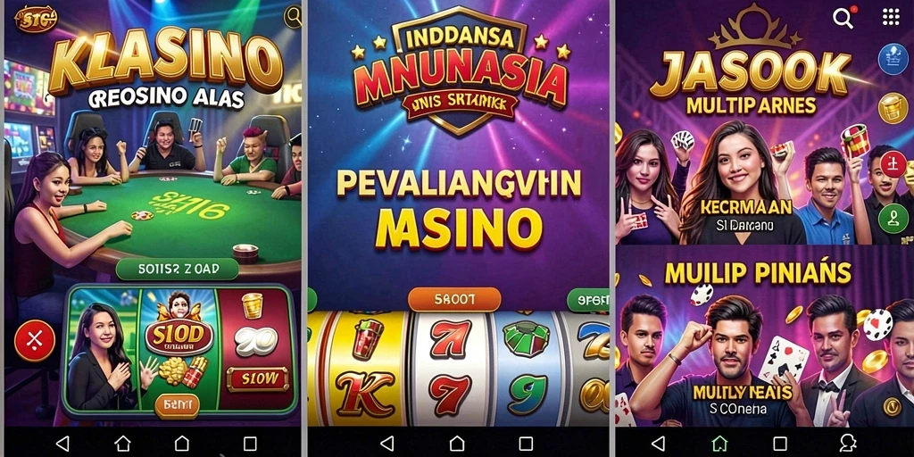 Screenshot pertama menunjukkan antarmuka permainan slot yang menarik.