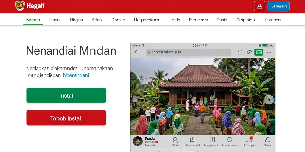Tampilan menu utama yang menarik dan mudah digunakan.