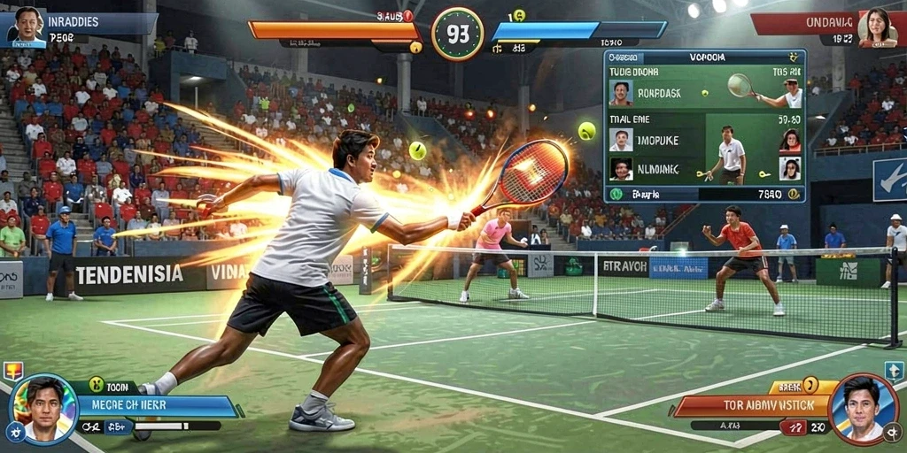Screenshot menampilkan antarmuka utama yang menarik.